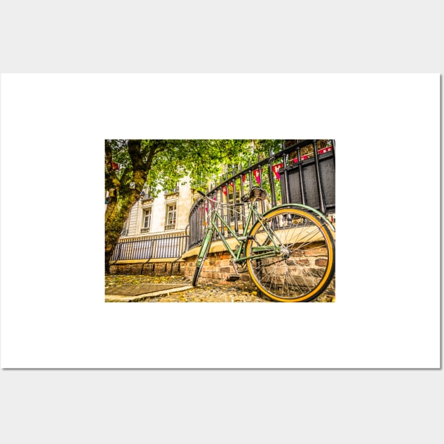 Bike with Autumn leaves, Liverpool Wall Art by millroadgirl